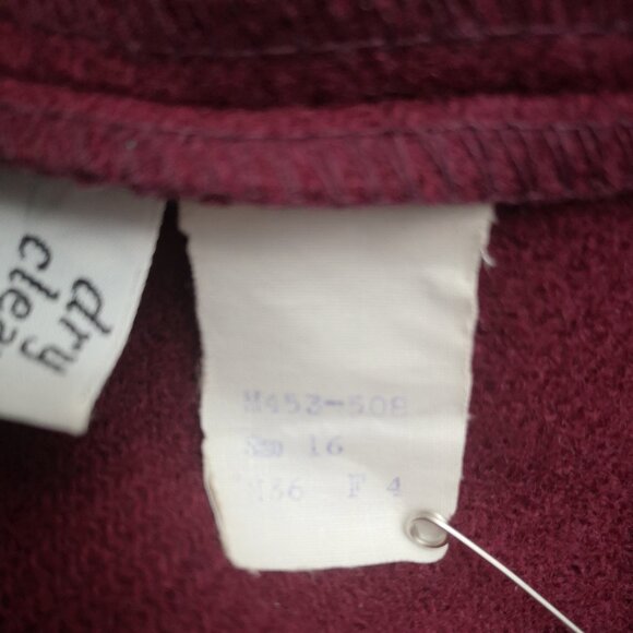 Pendleton Woolen Mills Ladies Size 16 100% Virgin Wool Burgundy Vintage Blazer - Picture 5 of 9